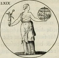 An illustration from Iconologie, ov, explication novvelle : de plvsievrs images, emblemes, et avtres figvres hyerogliphiques des vertus, des vices, des arts, des sciences, des causes naturelles, des humeurs differentes, & des passions humaines : oevvre necessaire a tovte sorte d'esprits, et particvlierement a cevx qvi aspirent ... (1636)