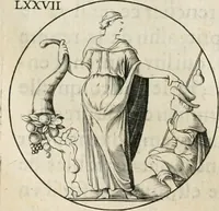 An illustration from Iconologie, ov, explication novvelle : de plvsievrs images, emblemes, et avtres figvres hyerogliphiques des vertus, des vices, des arts, des sciences, des causes naturelles, des humeurs differentes, & des passions humaines : oevvre necessaire a tovte sorte d'esprits, et particvlierement a cevx qvi aspirent ... (1636)