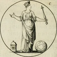 An illustration from Iconologie, ov, explication novvelle : de plvsievrs images, emblemes, et avtres figvres hyerogliphiques des vertus, des vices, des arts, des sciences, des causes naturelles, des humeurs differentes, & des passions humaines : oevvre necessaire a tovte sorte d'esprits, et particvlierement a cevx qvi aspirent ... (1636)