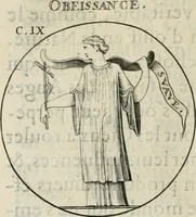 An illustration from Iconologie, ov, explication novvelle : de plvsievrs images, emblemes, et avtres figvres hyerogliphiques des vertus, des vices, des arts, des sciences, des causes naturelles, des humeurs differentes, & des passions humaines : oevvre necessaire a tovte sorte d'esprits, et particvlierement a cevx qvi aspirent ... (1636)