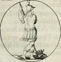 An illustration from Iconologie, ov, explication novvelle : de plvsievrs images, emblemes, et avtres figvres hyerogliphiques des vertus, des vices, des arts, des sciences, des causes naturelles, des humeurs differentes, & des passions humaines : oevvre necessaire a tovte sorte d'esprits, et particvlierement a cevx qvi aspirent ... (1636)