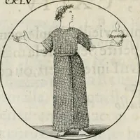 An illustration from Iconologie, ov, explication novvelle : de plvsievrs images, emblemes, et avtres figvres hyerogliphiques des vertus, des vices, des arts, des sciences, des causes naturelles, des humeurs differentes, & des passions humaines : oevvre necessaire a tovte sorte d'esprits, et particvlierement a cevx qvi aspirent ... (1636)
