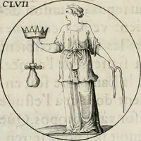 An illustration from Iconologie, ov, explication novvelle : de plvsievrs images, emblemes, et avtres figvres hyerogliphiques des vertus, des vices, des arts, des sciences, des causes naturelles, des humeurs differentes, & des passions humaines : oevvre necessaire a tovte sorte d'esprits, et particvlierement a cevx qvi aspirent ... (1636)