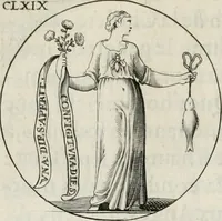 Picture 193 of 199 from Iconologie, ov, explication novvelle : de plvsievrs images, emblemes, et avtres figvres hyerogliphiques des vertus, des vices, des arts, des sciences, des causes naturelles, des humeurs differentes, & des passions humaines : oevvre necessaire a tovte sorte d'esprits, et particvlierement a cevx qvi aspirent ... (1636), leaf 281