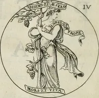 An illustration from Iconologie, ov, explication novvelle : de plvsievrs images, emblemes, et avtres figvres hyerogliphiques des vertus, des vices, des arts, des sciences, des causes naturelles, des humeurs differentes, & des passions humaines : oevvre necessaire a tovte sorte d'esprits, et particvlierement a cevx qvi aspirent ... (1636)