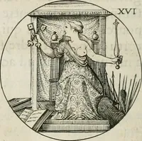 Picture 24 of 199 from Iconologie, ov, explication novvelle : de plvsievrs images, emblemes, et avtres figvres hyerogliphiques des vertus, des vices, des arts, des sciences, des causes naturelles, des humeurs differentes, & des passions humaines : oevvre necessaire a tovte sorte d'esprits, et particvlierement a cevx qvi aspirent ... (1636), leaf 57