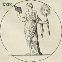 An illustration from Iconologie, ov, explication novvelle : de plvsievrs images, emblemes, et avtres figvres hyerogliphiques des vertus, des vices, des arts, des sciences, des causes naturelles, des humeurs differentes, & des passions humaines : oevvre necessaire a tovte sorte d'esprits, et particvlierement a cevx qvi aspirent ... (1636)