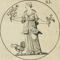 Picture 49 of 199 from Iconologie, ov, explication novvelle : de plvsievrs images, emblemes, et avtres figvres hyerogliphiques des vertus, des vices, des arts, des sciences, des causes naturelles, des humeurs differentes, & des passions humaines : oevvre necessaire a tovte sorte d'esprits, et particvlierement a cevx qvi aspirent ... (1636), leaf 89