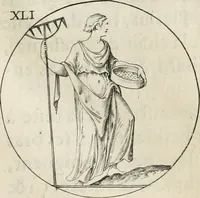 An illustration from Iconologie, ov, explication novvelle : de plvsievrs images, emblemes, et avtres figvres hyerogliphiques des vertus, des vices, des arts, des sciences, des causes naturelles, des humeurs differentes, & des passions humaines : oevvre necessaire a tovte sorte d'esprits, et particvlierement a cevx qvi aspirent ... (1636)