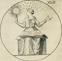 An illustration from Iconologie, ov, explication novvelle : de plvsievrs images, emblemes, et avtres figvres hyerogliphiques des vertus, des vices, des arts, des sciences, des causes naturelles, des humeurs differentes, & des passions humaines : oevvre necessaire a tovte sorte d'esprits, et particvlierement a cevx qvi aspirent ... (1636)