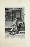 An illustration from Icvncvlae beatae Ioannae francorvm reginae, ordinis B. Mariae fundatricis, vitam, sanctitatem, miracula, mortem in parte repraesentantes (1618)