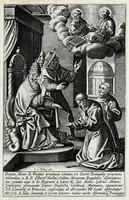 An illustration from Icvncvlae beatae Ioannae francorvm reginae, ordinis B. Mariae fundatricis, vitam, sanctitatem, miracula, mortem in parte repraesentantes (1618)