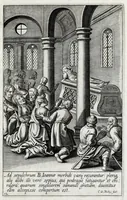 An illustration from Icvncvlae beatae Ioannae francorvm reginae, ordinis B. Mariae fundatricis, vitam, sanctitatem, miracula, mortem in parte repraesentantes (1618)
