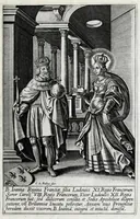 An illustration from Icvncvlae beatae Ioannae francorvm reginae, ordinis B. Mariae fundatricis, vitam, sanctitatem, miracula, mortem in parte repraesentantes (1618)