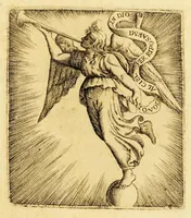 An illustration from I diece circoli dell'imperio, : con l' entrate de prencipi, & de gli stati della Germania, : con le contributioni, si della caualleria, come della fanteria, : con una particolar descrittione della Republica di Norimbergo. : Le rinuncie de gli stati patrimoniali fatte da Carlo V imperatore al Sereniss. suo figliuolo. Et il gouerno dell'imperio lasciato al Sereniss. suo fratello (1558)