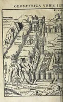 An illustration from Ierusalem, vetustissima illa et celeberrima totius mundi ciuitas : ex sacris literis et approbatis historicis ad unguem descripta : una cum orthodoxis figurae ac ueritatis explicationibus, iuxta scripturarum Veteris ac Noui Testamenti accuratam collationem : ac quaenam huius urbis, templique & omnium aliorum, tam intra quàm extra moenia locorum atque gestorum mystica sit repraesentatio : quid etiam peregrina propria nomina in tota passim histoira commemorata, signifcent at[que] denotent (1563)