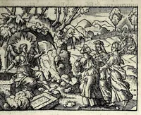 An illustration from Ierusalem, vetustissima illa et celeberrima totius mundi ciuitas : ex sacris literis et approbatis historicis ad unguem descripta : una cum orthodoxis figurae ac ueritatis explicationibus, iuxta scripturarum Veteris ac Noui Testamenti accuratam collationem : ac quaenam huius urbis, templique & omnium aliorum, tam intra quàm extra moenia locorum atque gestorum mystica sit repraesentatio : quid etiam peregrina propria nomina in tota passim histoira commemorata, signifcent at[que] denotent (1563)