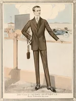 An illustration from If they came back for Easter Sunday : how the famous figures of history would look as Royal Tailored men. (1916)
