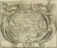 An illustration from Ignatius : insignium, epigrammatum et elogiorum centuriis expressus (1655)