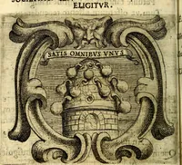 An illustration from Ignatius : insignium, epigrammatum et elogiorum centuriis expressus (1655)