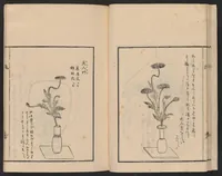 An illustration from Ikebana tebikigusa : Seizan Onke Goryū (1868)