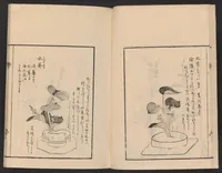 An illustration from Ikebana tebikigusa : Seizan Onke Goryū. Zenpen (1868)