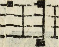 An illustration from Il cantore addottrinato, ovvero Regole del canto corale, oue con breue, e facil metodo s'insegna la practica de' precetti più necessari del canto fermo; il modo di mantenere il coro semprealla medesima altezza di voce; di ripigliare doue resta l'organo; d'intonare molte cose, che frà l'anno si cantano; e in particolare tutti gl'inni (1682)