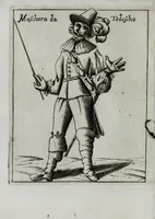 An illustration from Il carnevale italiano mascherato : que si veggono in figura varie inuentione de capritii (1642)