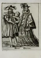 An illustration from Il carnevale italiano mascherato : que si veggono in figura varie inuentione de capritii (1642)