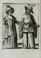Picture 18 of 19 from Il carnevale italiano mascherato : que si veggono in figura varie inuentione de capritii (1642), leaf 48