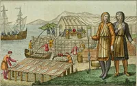 An illustration from Il costume antico e moderno, o, storia del governo, della milizia, della religione, delle arti, scienze ed usanze di tutti i popoli antichi e moderni, provata coi monumenti dell'antichità e rappresentata cogli analoghi disegni dal dottor Giulio Ferrario : America (1826)
