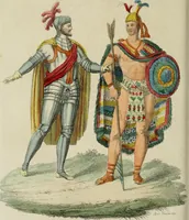 An illustration from Il costume antico e moderno, o, storia del governo, della milizia, della religione, delle arti, scienze ed usanze di tutti i popoli antichi e moderni, provata coi monumenti dell'antichità e rappresentata cogli analoghi disegni dal dottor Giulio Ferrario : America (1826)
