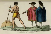 An illustration from Il costume antico e moderno, o, storia del governo, della milizia, della religione, delle arti, scienze ed usanze di tutti i popoli antichi e moderni, provata coi monumenti dell'antichità e rappresentata cogli analoghi disegni dal dottor Giulio Ferrario : America (1826)