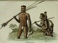 An illustration from Il costume antico e moderno, o, storia del governo, della milizia, della religione, delle arti, scienze ed usanze di tutti i popoli antichi e moderni, provata coi monumenti dell'antichità e rappresentata cogli analoghi disegni dal dottor Giulio Ferrario : America (1826)