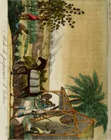 An illustration from Il costume antico e moderno, o, storia del governo, della milizia, della religione, delle arti, scienze ed usanze di tutti i popoli antichi e moderni, provata coi monumenti dell'antichità e rappresentata cogli analoghi disegni dal dottor Giulio Ferrario : America (1826)