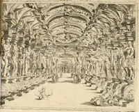 Picture 13 of 29 from Il favore de gli dei : drama fantastico musicale, fatto rappresentare dal serenissimo sig. duca di Parma nel suo Gran Teatro per le felicissime nozze del serenissimo sig. principe Odoardo suo primo genito con la serenissima signora principessa Dorotea Sofia di Neoburgo (1690), leaf 37