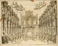 Picture 16 of 29 from Il favore de gli dei : drama fantastico musicale, fatto rappresentare dal serenissimo sig. duca di Parma nel suo Gran Teatro per le felicissime nozze del serenissimo sig. principe Odoardo suo primo genito con la serenissima signora principessa Dorotea Sofia di Neoburgo (1690), leaf 61