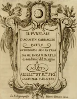 An illustration from Il funerale d'Agostin Carraccio : fatto in Bologna sua patria da gl'Incaminati academici del disegno (1603)