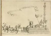 An illustration from Il fvoco trionfante : racconto della traslatione della miracolo.a imagine detta la Madõna del fvoco, protettrice della città di Forli, solenizzata da essa città sotto li xx. di ottobre M.D.C.XXXVI (1637)