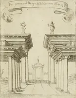 An illustration from Il fvoco trionfante : racconto della traslatione della miracolo.a imagine detta la Madõna del fvoco, protettrice della città di Forli, solenizzata da essa città sotto li xx. di ottobre M.D.C.XXXVI (1637)