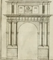An illustration from Il fvoco trionfante : racconto della traslatione della miracolo.a imagine detta la Madõna del fvoco, protettrice della città di Forli, solenizzata da essa città sotto li xx. di ottobre M.D.C.XXXVI (1637)