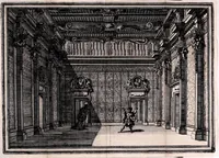 An illustration from Il Greco in Troia, festa teatrale rappresentata in Firenze per le nozze de' serenissimi sposi Ferdinando terzo principe di Toscana, e Violante Beatrice principessa di Baviera (1688)