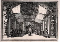 An illustration from Il Greco in Troia, festa teatrale rappresentata in Firenze per le nozze de' serenissimi sposi Ferdinando terzo principe di Toscana, e Violante Beatrice principessa di Baviera (1688)
