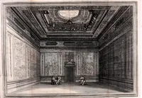 An illustration from Il Greco in Troia, festa teatrale rappresentata in Firenze per le nozze de' serenissimi sposi Ferdinando terzo principe di Toscana, e Violante Beatrice principessa di Baviera (1688)