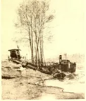 An illustration from Illustrated catalogue of the important collection of paintings, water colors, pastels, drawings and prints collected by the Japanese connoisseur the late Tadamasa Hayashi of Tokyo, Japan, chief commissioner for the Japanese goverment to the exhibition universelle, Paris, 1900 (1913)