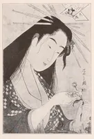 An illustration from Illustated catalogue of Japanese color prints : the famous collection of the late Alexis Rouart of Paris, France, together with a selection from the collection of the Vicomte de Sartiges, and a few prints from another Parisian collection (1922)