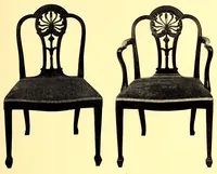 An illustration from Illustrated catalogue of old Chippendale, Sheraton and Hepplewhite furniture of great rarity and beauty : from the collections of Marsden J. Perry and Richard A. Canfield together with some Oriental porcelains and Barye Bronzes from Mr. Canfield's collection (1916)