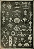 An illustration from Illustrated catalogue of period ornaments cast in composition and wood fibre for woodwork-furniture (1900)