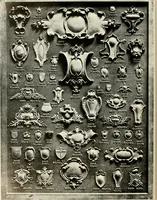 An illustration from Illustrated catalogue of period ornaments cast in composition and wood fibre for woodwork-furniture (1900)