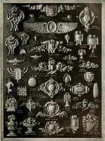 An illustration from Illustrated catalogue of period ornaments cast in composition and wood fibre for woodwork-furniture (1900)